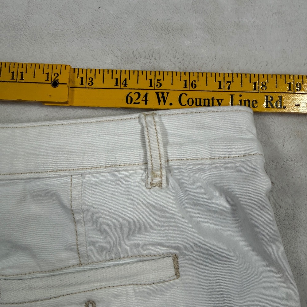 Anthropologie Chino Relaxed White Cotton Blend Shorts Womens Size 32 - Picture 5 of 6